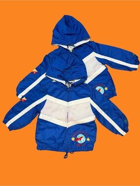 Vintage Kids Worldwide Traveler Climate Control Blue Windbreaker (QTY 2) Size 4T